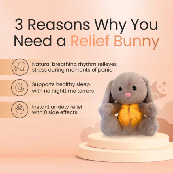 Breathing Rabbit Soothing Sensory Plush Toy With Relieve Anxiety Bunny Comforter Breathes For Newborn Conciliate Baby - Image 10