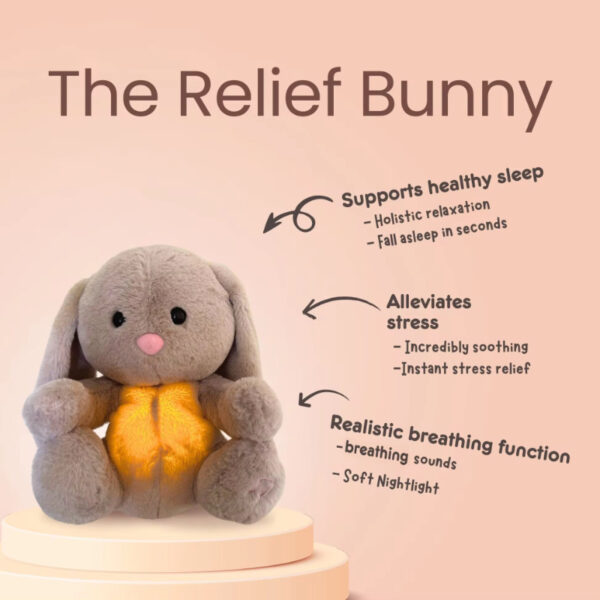 Breathing Rabbit Soothing Sensory Plush Toy With Relieve Anxiety Bunny Comforter Breathes For Newborn Conciliate Baby - Image 9