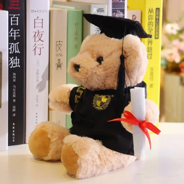 Wholesale Graduation Dr. Cap Bear Plush Toy Bachelor Teddy Doll Graduation Commemorative Gift Logo Claw Crane Toys 20pcs - Image 3