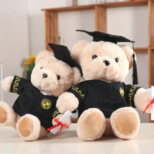 Wholesale Graduation Dr. Cap Bear Plush Toy Bachelor Teddy Doll Graduation Commemorative Gift Logo Claw Crane Toys 20pcs - Image 2